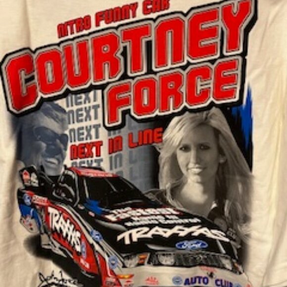Vintage Courtney Force "Next In Line" Tee shirt, Size XL - Picture 6 of 6